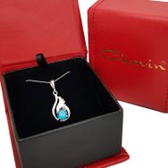 Chavin Topaz Melek Kanadı 0.015 Carat Pırlanta Gümüş Kolye