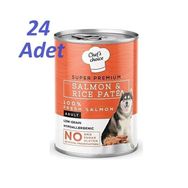 Chef's 24x400 gr Choice Kıyılmış Somonlu ve Pirinçli Yetişkin Köpek Konservesi