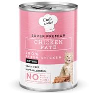 Chef's Choice 400 gr Kitten Pate Tavuk Etli Ezme Tahılsız Yavru Kedi Konservesi