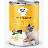 Chef's Choice 6x400 gr Tavuklu Balkabaklı Pate Kedi Konservesi