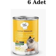 Chef's Choice 6x400 gr Tavuklu ve Bal Kabaklı Tahılsız Ezme Yetişkin Kedi Konservesi