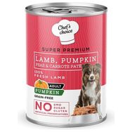 Chef's Choice Kıyılmış Kuzu Etli ve Balkabaklı 400 gr Yetişkin Köpek Konservesi