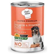 Chef's Choice Kıyılmış Somon Balıklı ve Balkabaklı 400 gr Yetişkin Köpek Konservesi