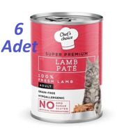 Chef's Choice Kuzu Etli Ezme 6x400 gr Yetişkin Kedi Konservesi