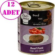 Chef's Choice Sığır Etli Ezme Tahılsız 12x400 gr Kedi Konserve Maması