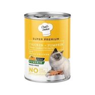 Chef's Choice Tavuklu ve Balkabaklı Tahılsız 400 gr Ezme Yetişkin Konserve Kedi Maması