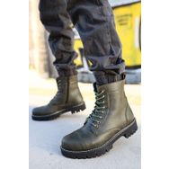 Chekich CH009 CST Military Haki Renk Bağcıklı Kalın Yüksek Taban Erkek Bot