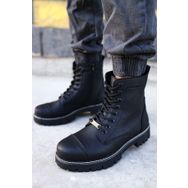 Chekich CH009 CST Military Siyah Renk Bağcıklı Kalın Yüksek Taban Erkek Bot
