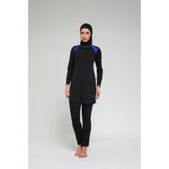 Chelly S9604-9605 Siyah Likralı Uzun Kollu Tesettür Mayo