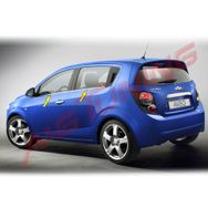 Chevrolet Aveo HB 2011 Üzeri Paslanmaz Çelik Krom Cam Çıtası