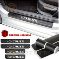 Chevrolet Cruze 4 Adet Karbon Kapı Eşiği Sticker