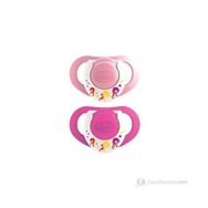 Chicco 2 li 4+ Ay Physioring Silikon Emzik Pembe