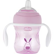 Chicco 4 Ay+ Yumuşak Uçlu 200 ml Pembe Geçiş Bardağı