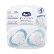 Chicco 5724 2 li 4+ Ay Physio Orthodontic Silikon Emzik Mavi