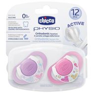 Chicco 5724 2 li 4+ Ay Physio Orthodontic Silikon Emzik Pembe