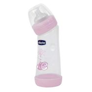 Chicco Açılı Silikon 250 ml Kız PP Biberon