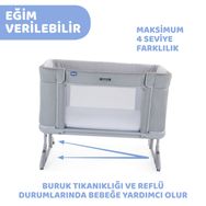 Chicco Next2Me Forever Moon Grey Anne Yanı Beşik
