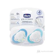 Chicco Physio 4 Ay 2'li Mavi Silikon Emzik