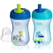 Chicco Pipetli 266 ml 12 Ay Asortili Erkek Alıştırma Bardağı