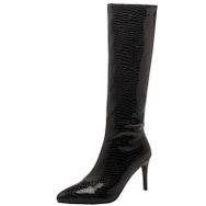 Chıcmark Stiletto Ayak Parmağı Sivri Uçlu Diz Üstü Siyah 2 Kadın Çizme