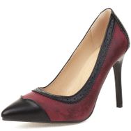 Chıcmark Stiletto Sivri Uçlu İş Kırmızı Kadın Topuklu Ayakkabı