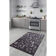 Chilai Home 80x200 cm Cappuccino Siyah Djt Mutfak Halısı