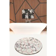 Chilai Home 8682125925967 Honeycomb Dijital Çap 100 cm Banyo Halısı