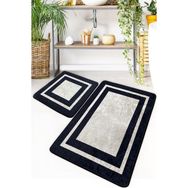 Chilai Home Black Frame 2'li Set Djt Banyo Halısı