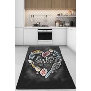 Chilai Home Cake Mold Djt Siyah 80x150 cm Mutfak Halısı