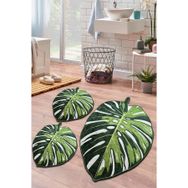 Chilai Home Lapel Green 3'lü Set Djt Banyo Halısı