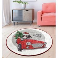 Chilai Home Merry Christmas Djt 140x140 cm Dekoratif Salon Halısı