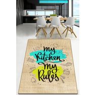 Chilai Home Rende Djt Kaymaz Taban Yıkanabilir Leke Tutmaz Mutfak Halısı