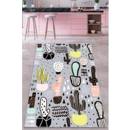 Chilai Home Vector Cactus DJT Yıkanabilir Silinebilir Kaymaz Taban Mutfak Halısı