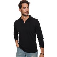 Chuba 22W403 Siyah Reddington Polo Yaka Uzun Kollu İnce Triko Erkek Kazak