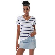 Chuba 23S1007 Beyaz Lacivert Kadın T-shirt