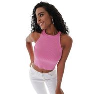 Chuba 23S1008 Pembe Kadın Crop Bluz