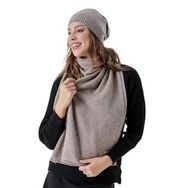 Chuba 23W505 Gri Kadın Melanj Yumuşak Tuşe Atkı Bere Takımı