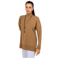 Chuba 24W141 Camel Balıkçı Yaka Triko Kadın Kazak