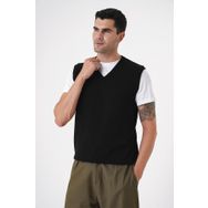 CHUBA Erkek V Yaka Regular Fit Triko Süveter Siyah 25w2001