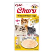 Ciao 4x14 gr Churu Cream Tavuklu ve Peynirli Sıvı Kedi Ödül Maması