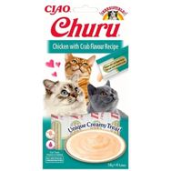 Ciao 4x14 gr Churu Cream Tavuklu ve Yengeçli Sıvı Kedi Ödül Maması
