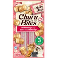 Ciao Churu Bites Tavuk Sargılı Ton Balıklı ve Somonlu 3x10 gr Kedi Ödül Maması