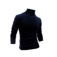Cicilin B09SHL4MZS Lacivert Erkek Balıkçı Yaka Dar Kesim Kazak