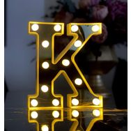 Çılgın Trend Büyük Boy K 3D Işıklı Led Harf Dekoratif Aydınlatma