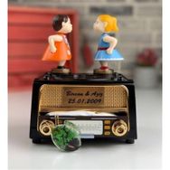Çılgıntrend Kişiye Özel Nostaljik Radyo Görünümlü Müzik Kutusu ve Kolye Seti