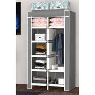 CimriKese Raflı Askılı Çok Amaçlı Gri Mini Bez Dolap