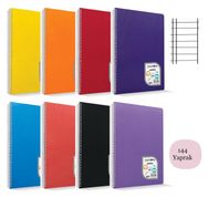 Çınar Colormaxi A4 144 Yaprak Plastik Kapak Çok Renkli Spiralli Defter