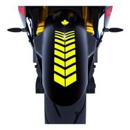 Çınar Extreme 2 Adet 25x8 cm Sport Motosiklet Çamurluk Floresan Sarı Kask Sticker