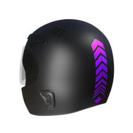 Çınar Extreme 2 Adet Sport Kask, Araba Ayna Patlıcan Moru Kask Sticker