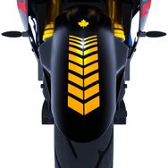 Çınar Extreme 2 Adet Sport Motosiklet Çamurluk Taksi Sarısı Kask Sticker